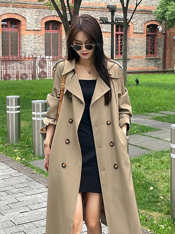 Jesienna i zimowa kurtka z wełny odzież damska średniej długości płaszcze wełniane dziki elegancki żeński koreański odzież wierzchnia wysokiej jakości fash