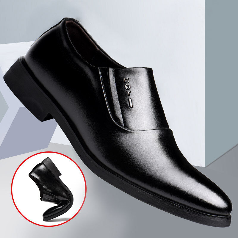 Zapatos de vestir clásicos de negocios para hombre, calzado Formal elegante para boda, sin cordones, Oxford, para oficina