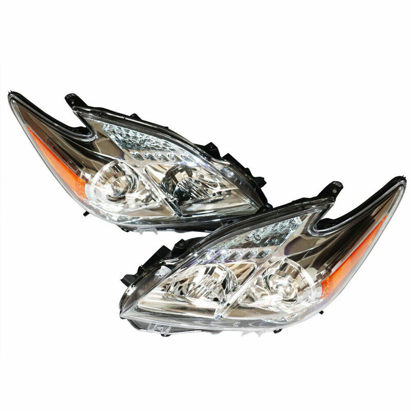 Headlamps Assembly Left Right Fit for Toyota Prius 2010-2011 Driver Passenger Side Halogen Headlights