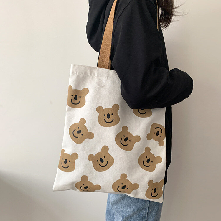 Leinwand Frauen Schulter Shopper Taschen Baumwolle Tuch Eco Reusable Tote Einkaufstasche für Frauen 2022 Große Stoff Weibliche Handtaschen