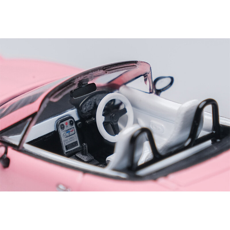 Miata Eunos Roadster NA-coche Diorama de aleación rosa, juguete en miniatura, MicroTurbo, 1:64 MX5