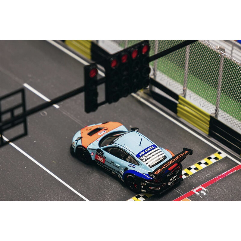 TW In magazzino 1:64 911 GT3 R GULF Alloy Diorama Car Model Collection Miniature Carros Toys Tarmac Works