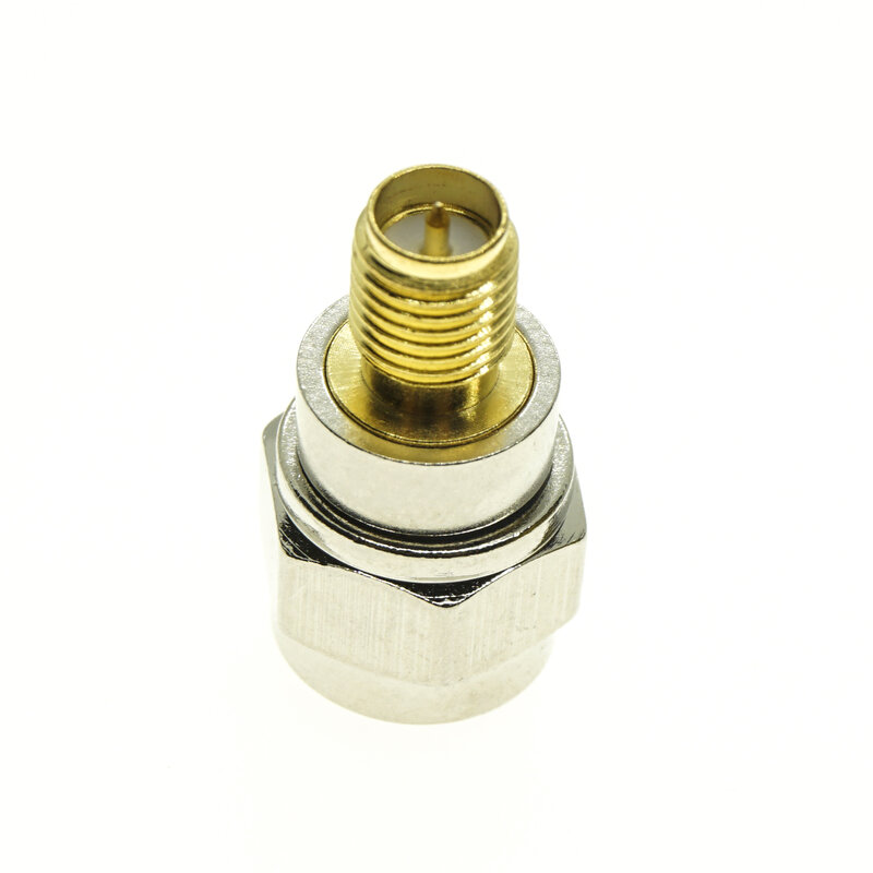 F To SMA Connector Socket F Male Jack to RP SMA Female Plug F - RP SMA Gold Plated Brass Straight Coaxial RF Adapters