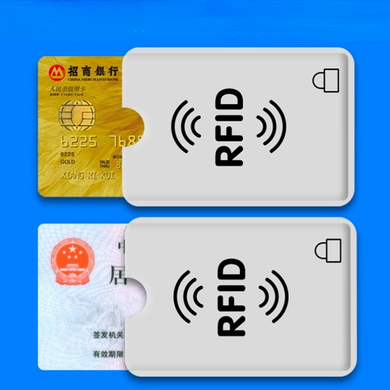 Protector antirrobo para tarjetas de crédito, funda de aluminio para tarjetas de visita, identificación, NFC, RFID, 10 unidades por lote