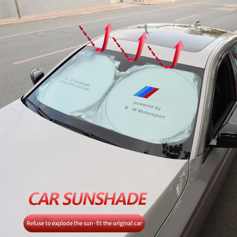 SHENGJUE For BMW Volkswagen Sunshade Umbrella Sun Shade Car Window Summer Sun Protection Heat Insulation Cloth Car Front Shading