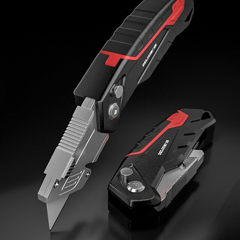 Workpro-cuchillo utilitario plegable, herramienta eléctrica, cortador de cables de conducto de alta calidad, mango con 5 reemplazos de cuchilla
