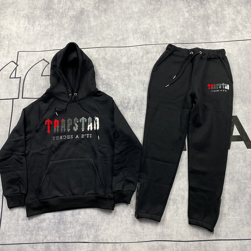 2022fw toalha bordado trapstar hoodie com capuz masculino feminino pulôver