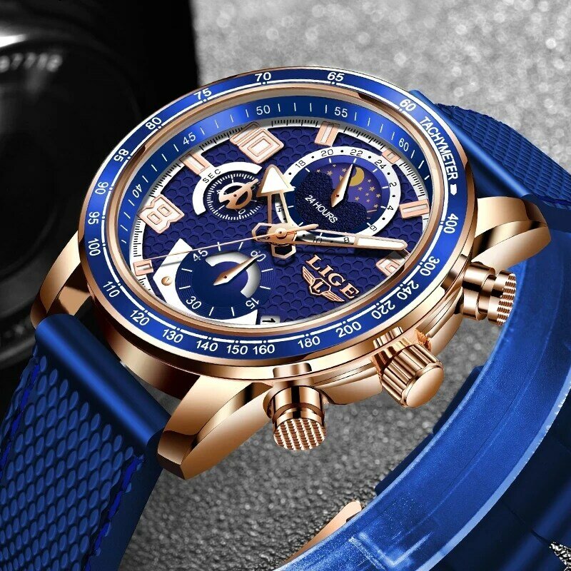 2022 LIGE nuovi orologi da uomo Top Luxury Brand Men Unique Sport Watch Men Quartz Date Clock orologio da polso impermeabile Relogio Masculino