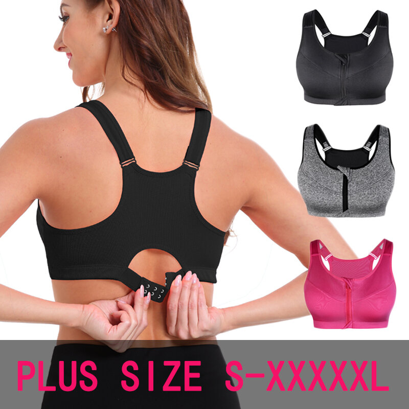 Sexywg Sport Bras Hot Vrouwen Rits Push Up Vest Ondergoed Shockproof Ademende Gym Fitness Athletic Running Yoga Bh Sport Tops