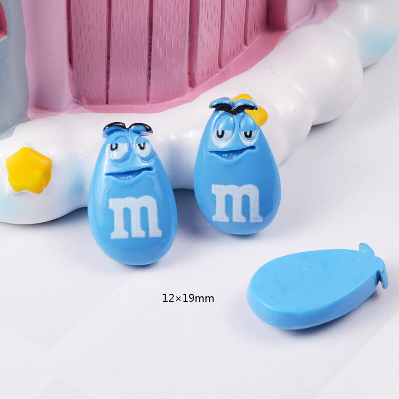 10Pcs Hars Chocolade Emulatie M & M Diy Craft Materiaal Leuke Bedels Voor Decoratie Sieraden Maken Levert Hanger Accessoires