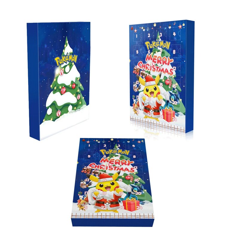 Figuras de acción de Pokémon para niños, Set de 24 piezas, regalo de calendario de adviento de Navidad, Kawaii, Pikachu, modelo de PVC, novedad de 2022