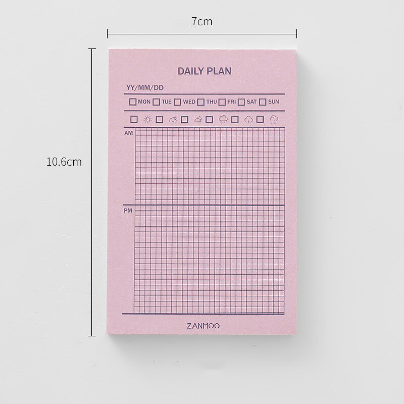 50 Sheets Notes Memo Pad To Do List  Notepad Day Plan Week Plan List Creative DIY Material School Office Supplies Stationery