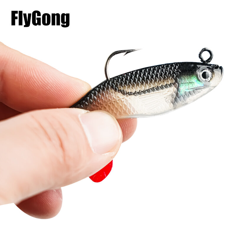 5 pz 9g Swimbait Jig Paddle Tail Lure Silicone Bait Soft Lure ricci Worm Soft Lure Worm esche Single Circle Tail artificiale