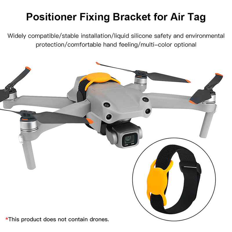 Supporto Tracker in Silicone con cinturino per custodia Apple Airtags per DJI Mavic 3Air 2S Drone cinturino dispositivo Anti-smarrimento