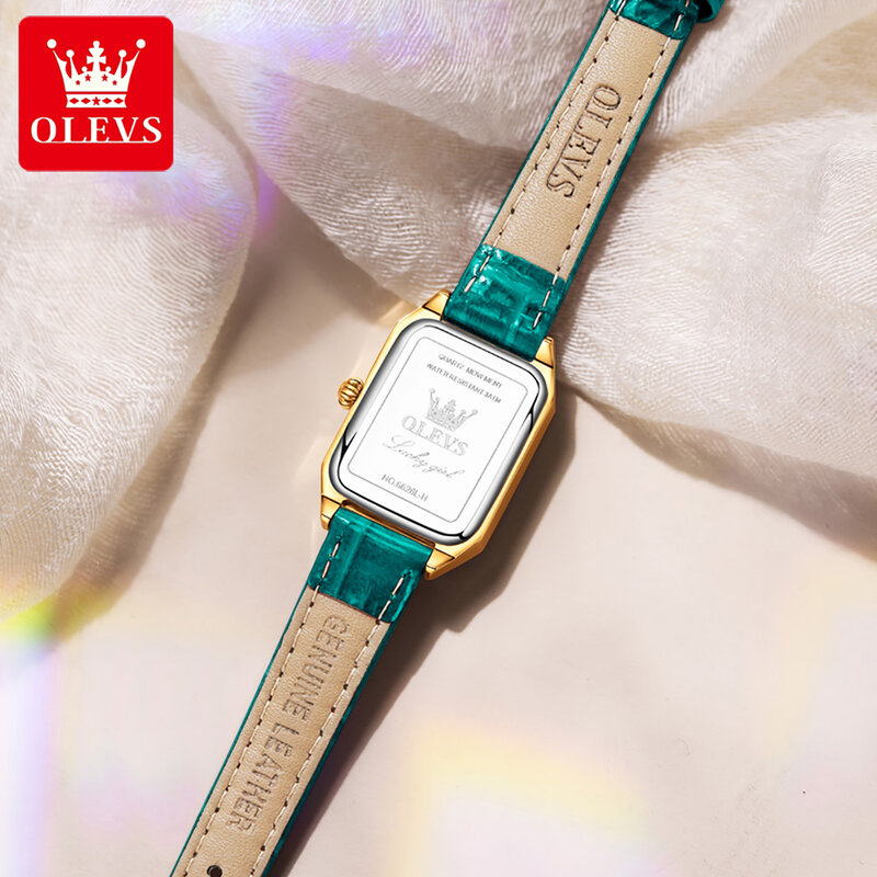 OLEVS كوارتز عالية الجودة المرأة ساعة اليد مقاوم للماء بو حزام ساعة الموضة للنساء