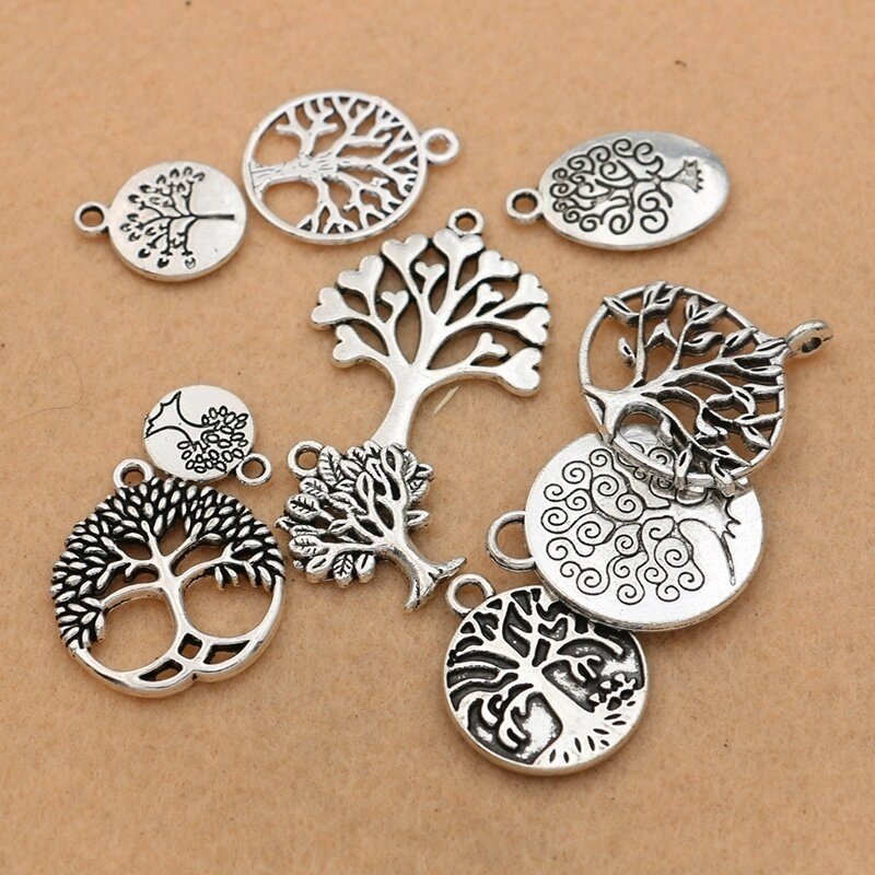 20pcs/lot Tree of Life DIY Charms Wholesale Charm Pendant for Jewelry Making Bracelet Necklace DIY Accessories Handmade Craft