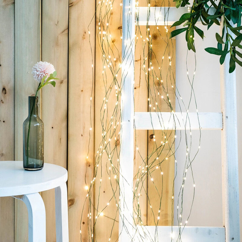 Lampki choinkowe Led Plug String ogrodowa lampka świąteczna wodoodporna wodospad kryty sypialnia dekoracja weselna