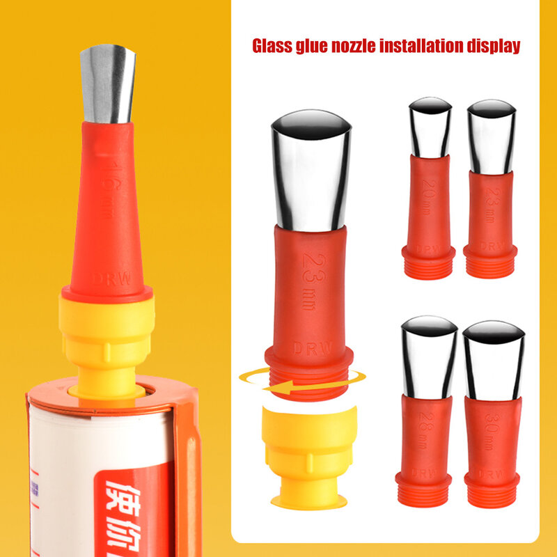 Binoax 22 Pcs Roestvrij Staal Kalefateren Nozzle Applicator Met Base Breeuwen Finisher Kit Afwerking Tool Voor Keuken Badkamer