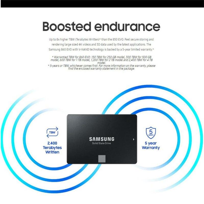 Compatible For Samsung 860 Evo Solid State Drive 2.5" Sata3 Port For Laptop Desktop Memory Storage 60GB/120GB/240GB/480GB/960GB