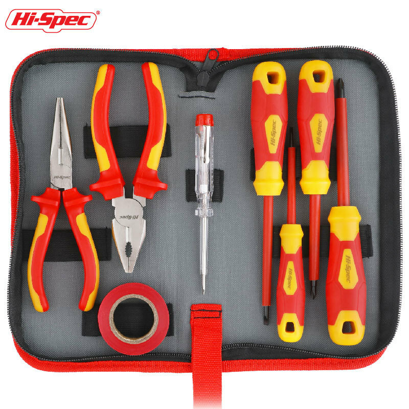 Hi-Spec – pince à outils d'électricien isolées, multi-outils d'électricien, pince de coupe, dénudeur de fil, pince à sertir, ensemble d'outils de coupe de câble