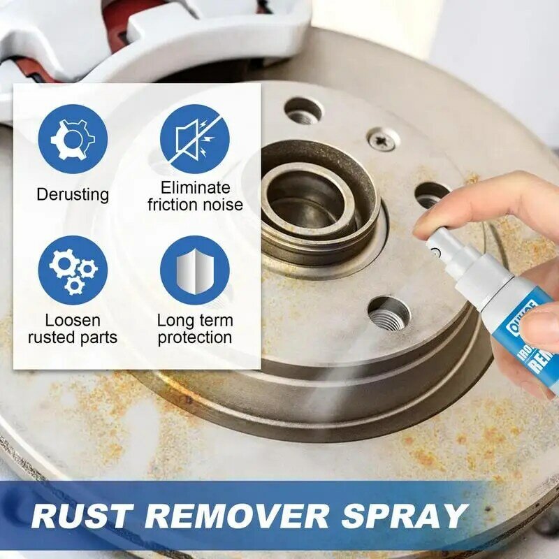 Multi-Purpose Rust Remover 30/100ml Car Anti-Rust Spray Car Maintenance Derusting Cleaner For Bathrooms Toilets Kitchen Utensils