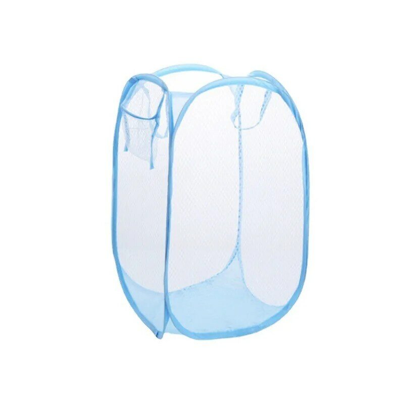 블루 세탁 바구니 접이식 일본 컬러 그물 세탁 바구니 파편 바구니