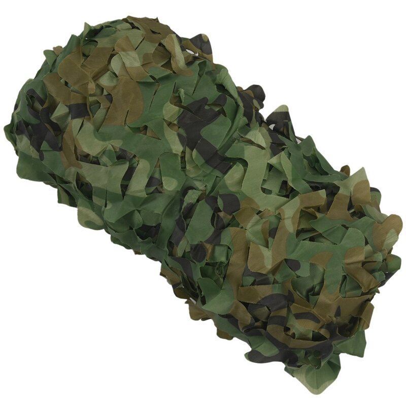 2 Pcs Hunting Camouflage Nets Woodland Camo Netting Blinds Great For Sunshade Camping Hunting Party,7Mx2m & 5Mx2m