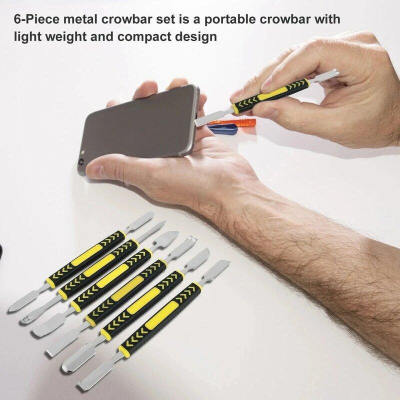 6 In 1 Handy Neugierigen Öffnung Schaber Kits Dual Enden Metall Spudger Set Für IPhone IPad Tablet Elektronik Reparatur tool Kit