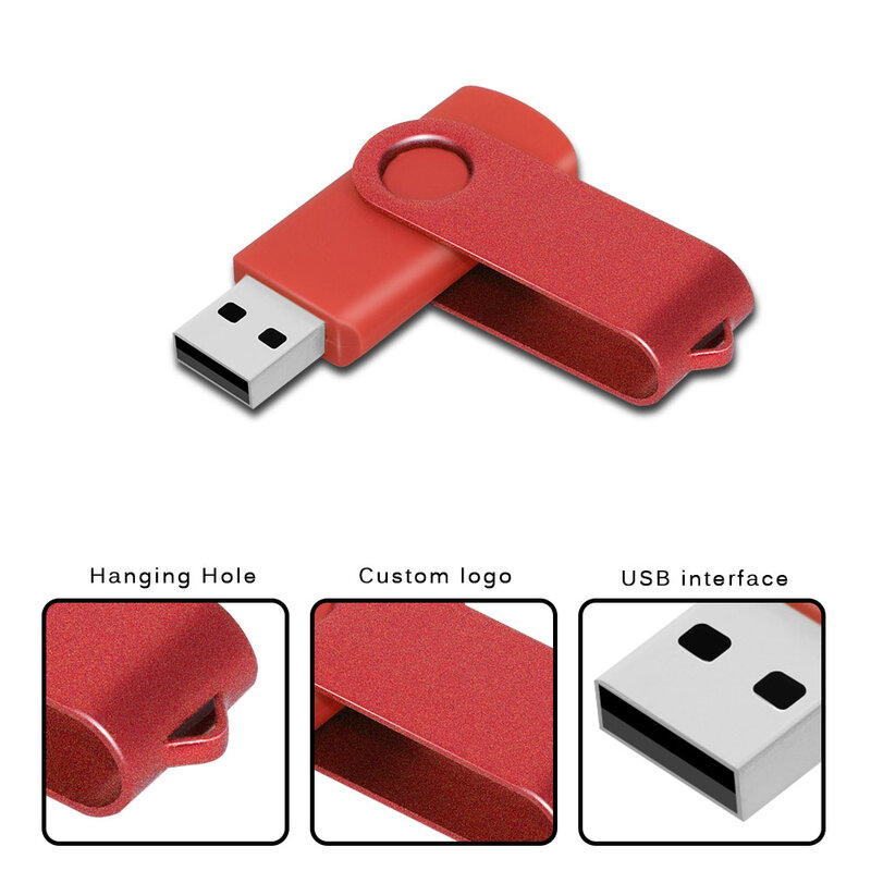 โลโก้ที่กำหนดเองไดรฟ์ปากกาโลหะ4GB 8GB 16GB 32GB Usb แฟลชไดรฟ์ Флешка Stick Memory Stick ความเร็วสูง Pendrive 64GB USB 2.0 U Disk
