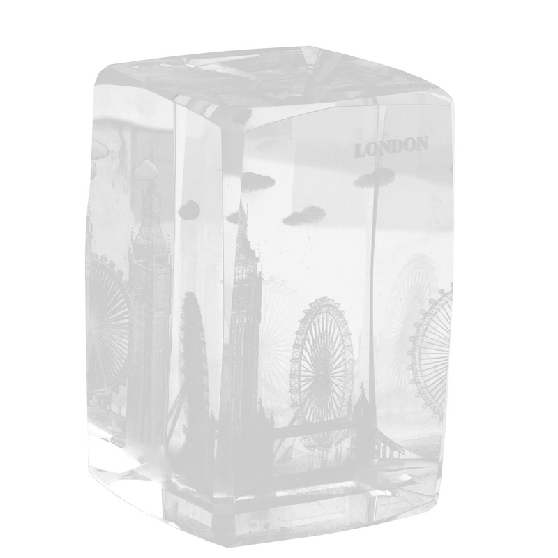 Home Decor Tabletop Centerpiece Decorations Crystal Crafts Engraving White Cube Ornament Travel