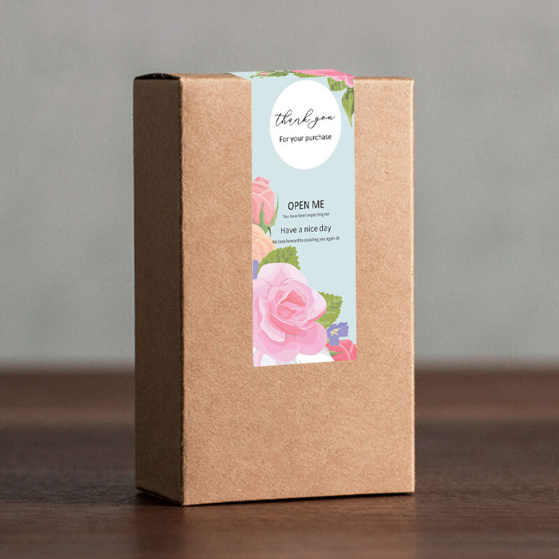 Danke für Ihre Kauf Aufkleber Dichtungen Label für Box Geschenk Verpackung Online Einzelhandel Liefert 25-100 stücke nette Floral Aufkleber