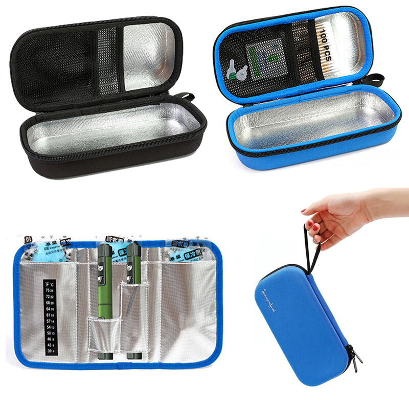Practical Insulin Cooling Bag Diabetic Pocket Pill Protector without Gel Thermal Insulated Medicla Cooler Oxford Travel Case