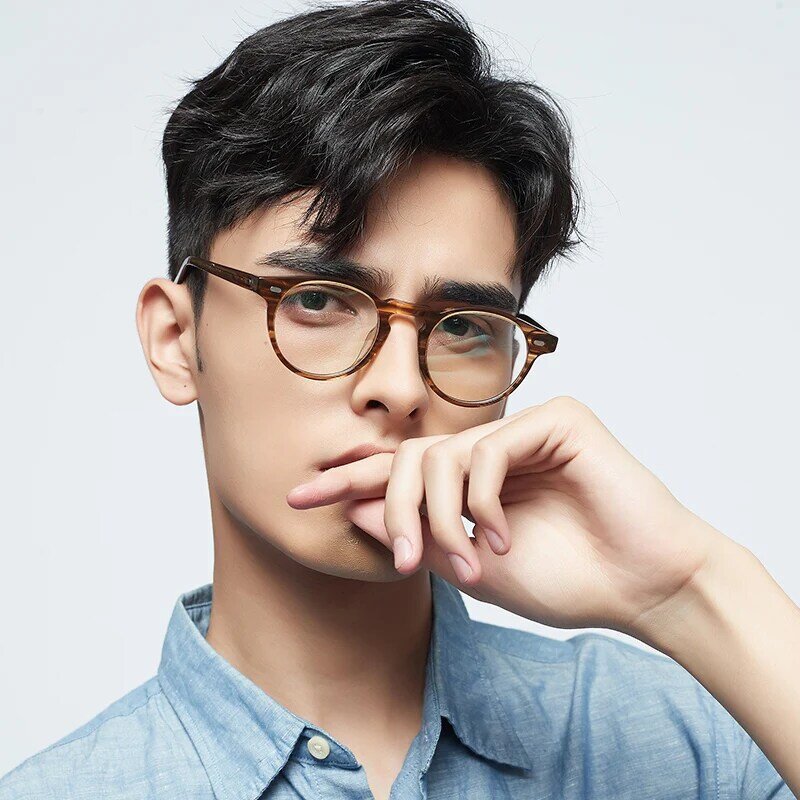 أوليفر OP ماركة OV5186 غريغوري بيك عالية الجودة خلات إطارات النظارات واضح نظارات نظارات دائرية إطارات النظارات البصرية
