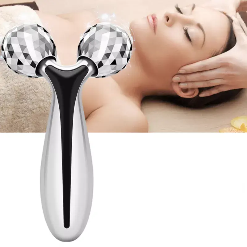V Facial Roller Massager 3D Roller Thin Face Slimming Massager  Face Lifting Firming Beauty Bar Facial Beauty Instrument
