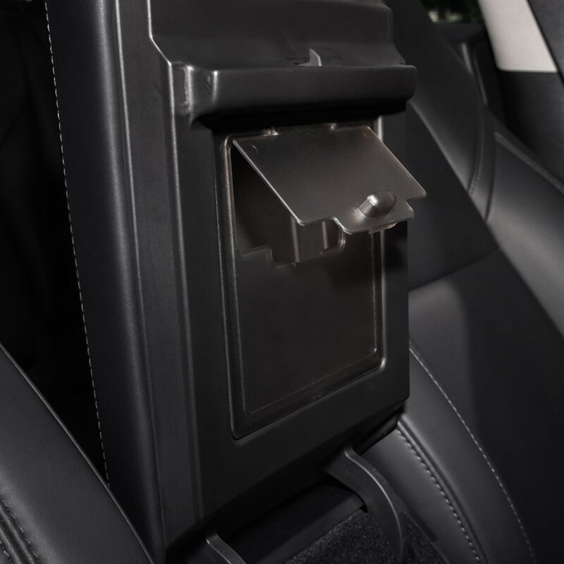 Caja de almacenamiento con reposabrazos para coche, contenedor organizador transparente oculto para privacidad, caja de almacenamiento oculta para Tesla modelo 3 Y modelo 2017-2022
