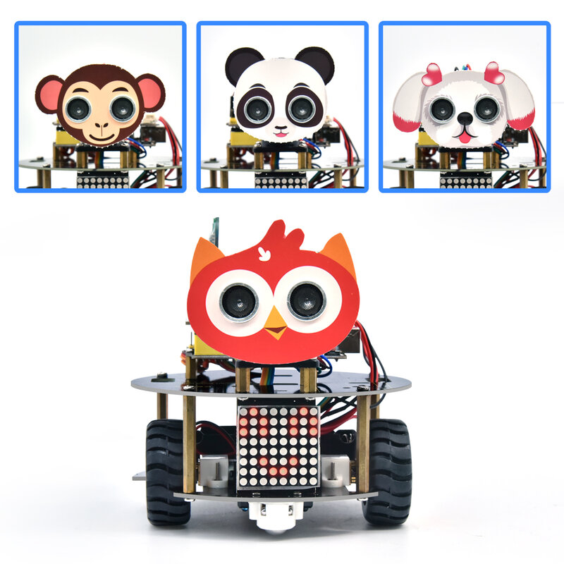 Keyestúdio-robô carro inteligente v3.0, para crianças, com haste de robô arduino, brinquedo programável, multifuncional