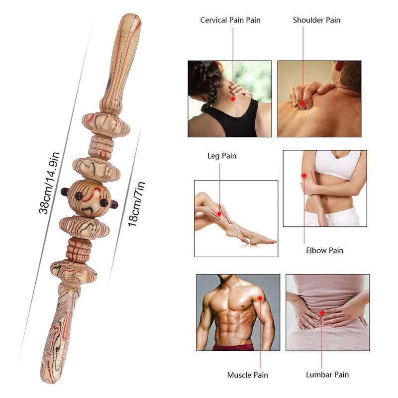 Деревянный массажный инструмент, массажер для снятия боли в спине