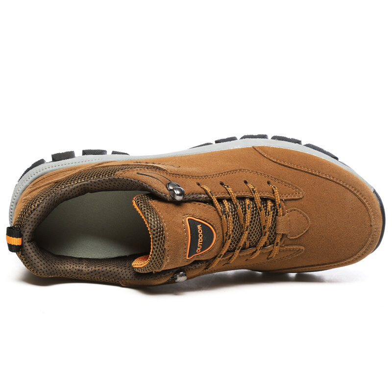 Zapatos de senderismo antideslizantes para hombre, calzado de entrenamiento con cordones de gamuza antideslizante, para acampada al aire libre, para otoño e invierno, 39-48, 1712