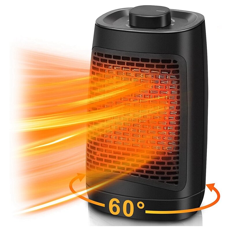 SANQ Portable Space Heater, Electric Heater With Adjustable Thermostat, Tip-Over & Overheat Protection Space Heaters