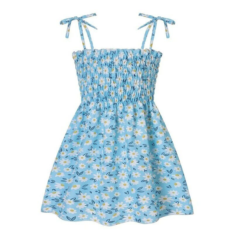 Summer Light Dresses 2022 for Girls Sundress Children Clothing Kids Clothes Cotton Beach Dress Casual Floral Baby Girls Dresses