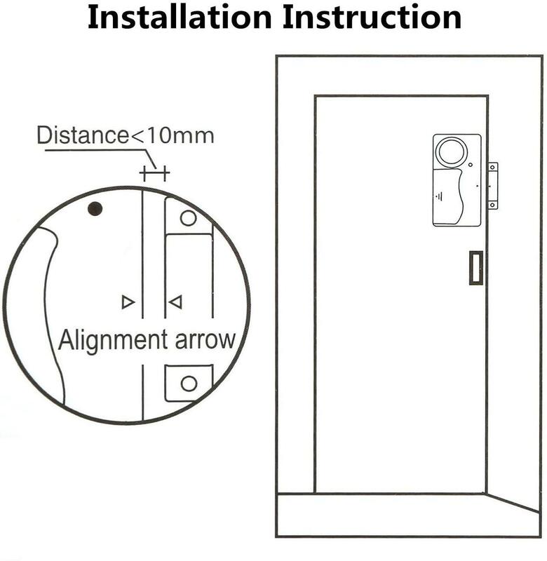 LMC Sensor Pembuka Pintu Alarm Waktu Tunda Nirkabel Sensor Pintu Alarm Pintu dan Jendela Alarm Keamanan Rumah Pengiriman Cepat Pengiriman Cepat Diterima