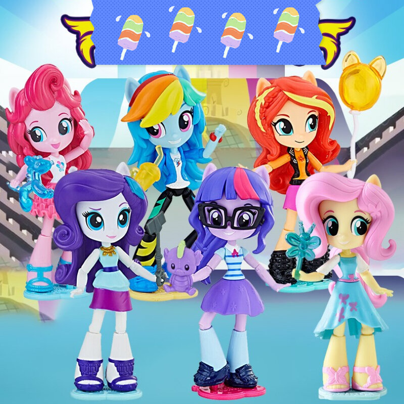 Hasbro-figuras de acción de My Little Pony, Little Pony Equestria, TS FS, articulación móvil, adornos de habitación, regalos para niñas