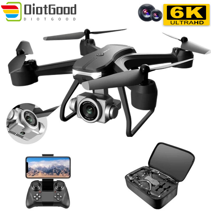 Профессиональный Дрон V14, широкоугольная камера 6K HD, Wi-Fi, Fpv, двойная камера, оптический поток, камера для дрона, вертолета, игрушек