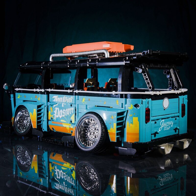 Mailackers – voiture de Camping pour enfants, jouet pour garçons, blocs de construction, Camping-Car, modèle de briques, 1:10, 2550 pièces