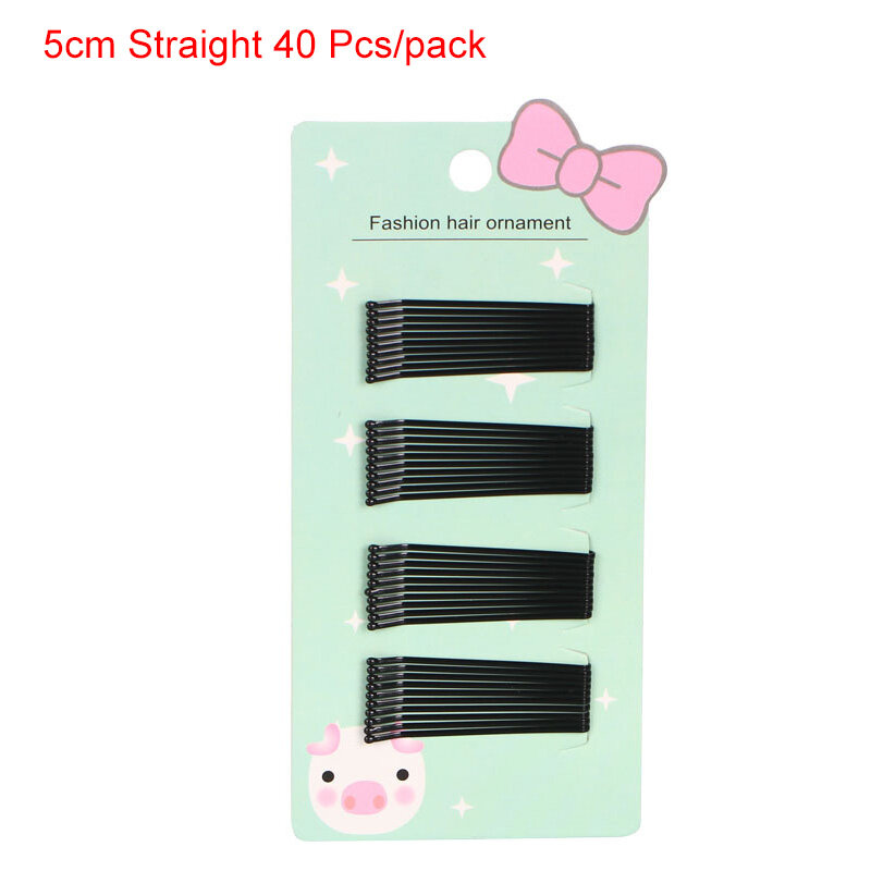 32/40Pcs New Women Girls Black Hair Clips Invisible U-shaped Wave Straight Sweet Fashion Salon Hairdressing Hair Accessories