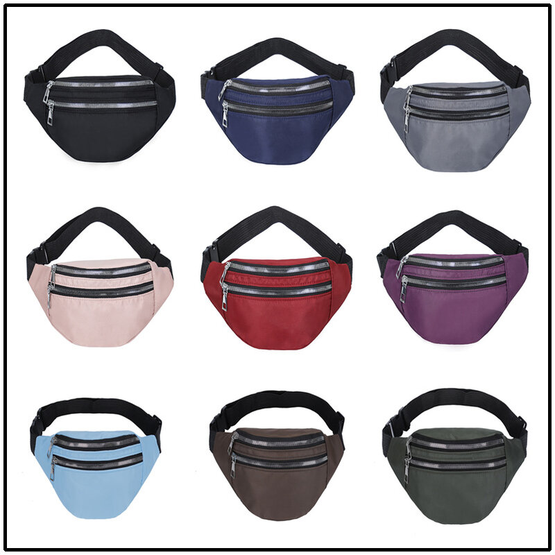 Waist Bag Waterproof Large Phone Belt Bag Canvas Fashion Bum Bag for Men and Women Travel Crossbody Chest Bags