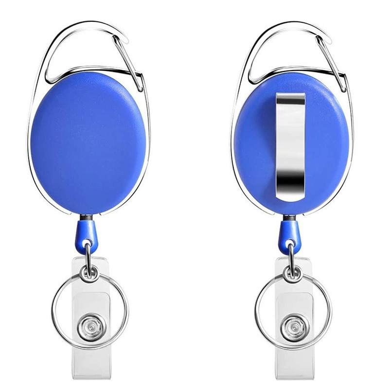 Retractable Badge Reel การ์ดผู้ถือ Reel คลิป Key แหวน Retractable ID Card ผู้ถือ Key Chain สำหรับสำนักงานชื่อ: