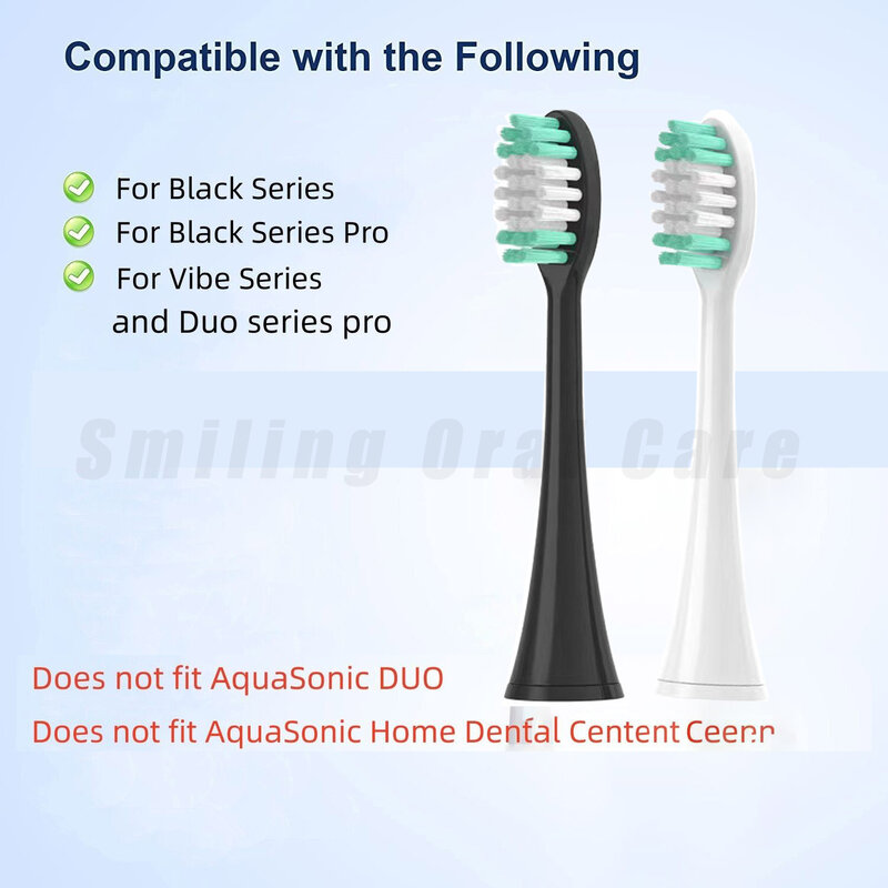 Electric Toothbrush Heads For Aquasonic Black Series/Series Pro/ Vibe Series  Electric Toothbrush Unisex Replacement Nozzle