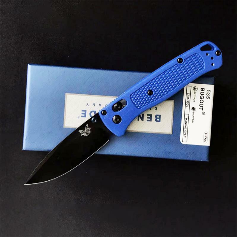 Benchmade-cuchillo plegable de fibra para exteriores, herramienta EDC de bolsillo de defensa de seguridad, para acampada, varios colores, 535/535S