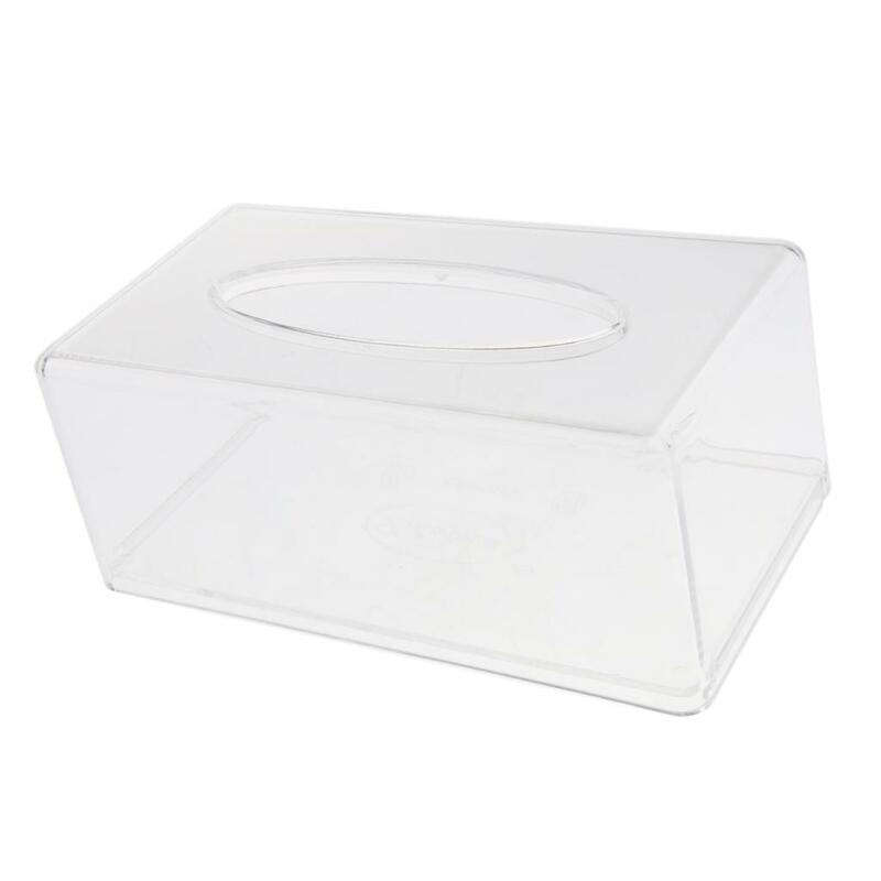 Caja acrílica transparente para pañuelos, dispensador de toallas de papel Facial, 8,3x4,5x3,5 pulgadas